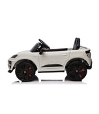 Porsche Macan Turbo Kinder Elektroauto mit Lithium Akku – Lizenziert, Ledersitz, Bluetooth, Fernbedienung, EVA,