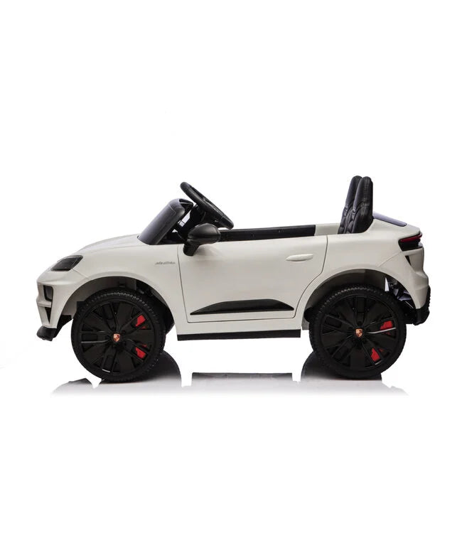 Porsche Macan Turbo Kinder Elektroauto mit Lithium Akku – Lizenziert, Ledersitz, Bluetooth, Fernbedienung, EVA,