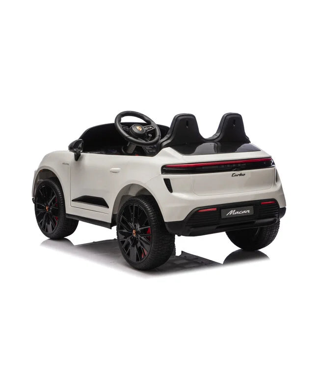 Porsche Macan Turbo Kinder Elektroauto mit Lithium Akku – Lizenziert, Ledersitz, Bluetooth, Fernbedienung, EVA,