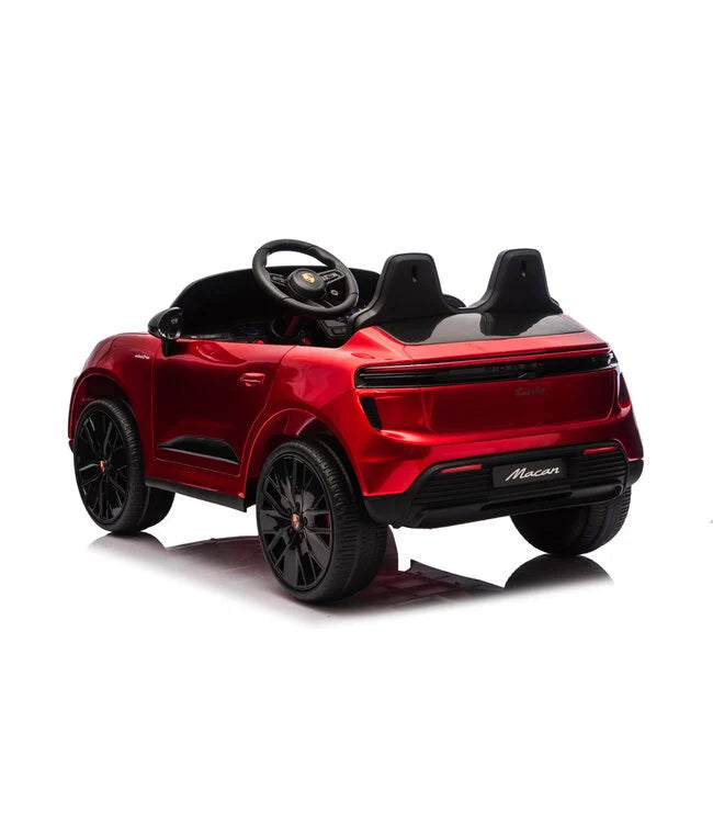 Porsche Macan Turbo Kinder Elektroauto mit Lithium Akku – Lizenziert, Ledersitz, Bluetooth, Fernbedienung, EVA,