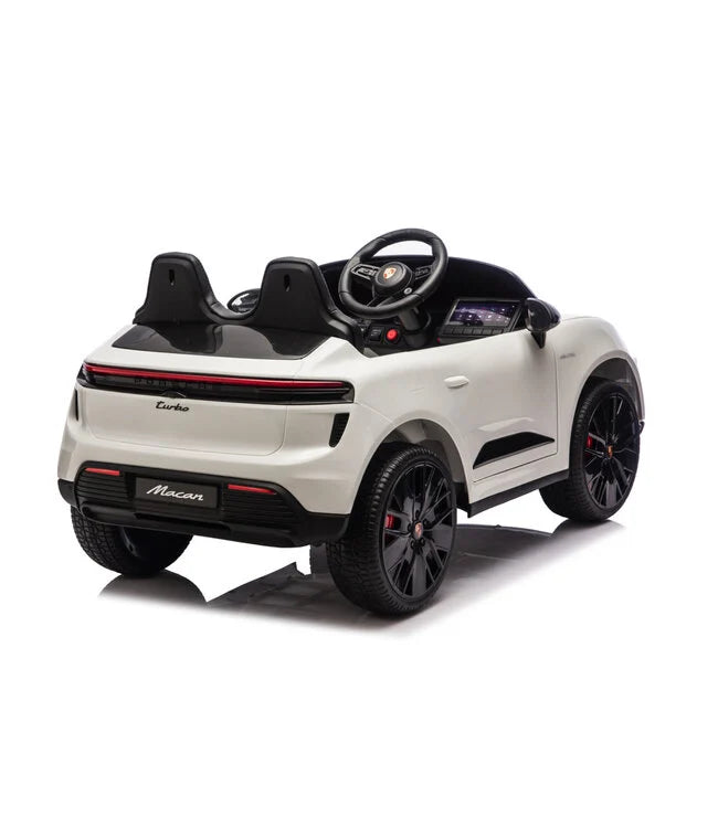 Porsche Macan Turbo Kinder Elektroauto mit Lithium Akku – Lizenziert, Ledersitz, Bluetooth, Fernbedienung, EVA,