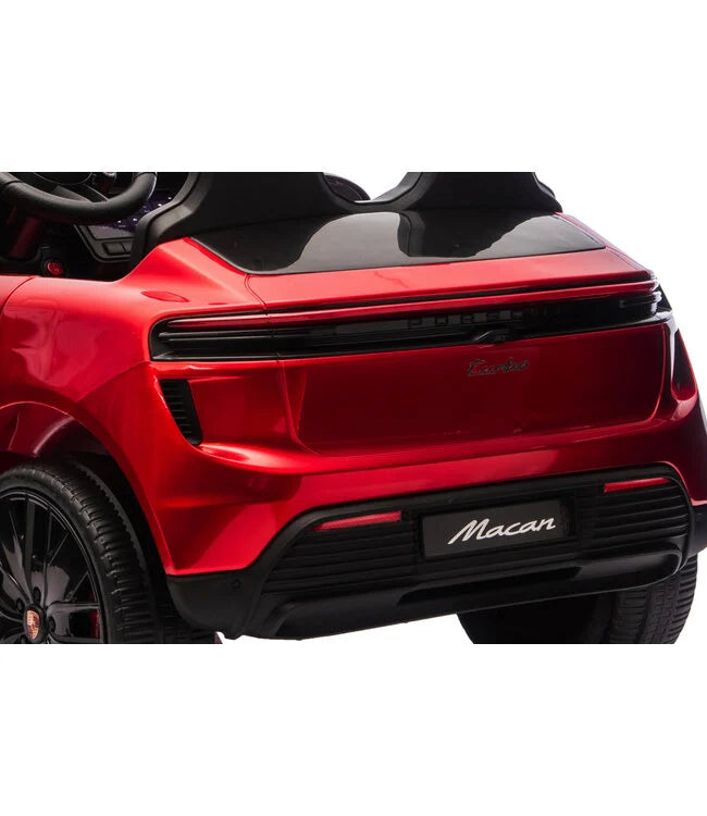 Porsche Macan Turbo Kinder Elektroauto mit Lithium Akku – Lizenziert, Ledersitz, Bluetooth, Fernbedienung, EVA,