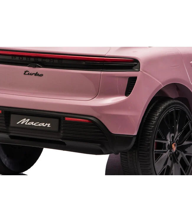 Porsche Macan Turbo Kinder Elektroauto mit Lithium Akku – Lizenziert, Ledersitz, Bluetooth, Fernbedienung, EVA,