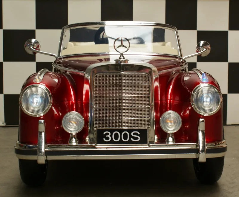 Mercedes-Benz 300S Kinder Oldtimer Elektroauto 12V – Lizenziert mit Ledersitz, MP3, Fernbedienung