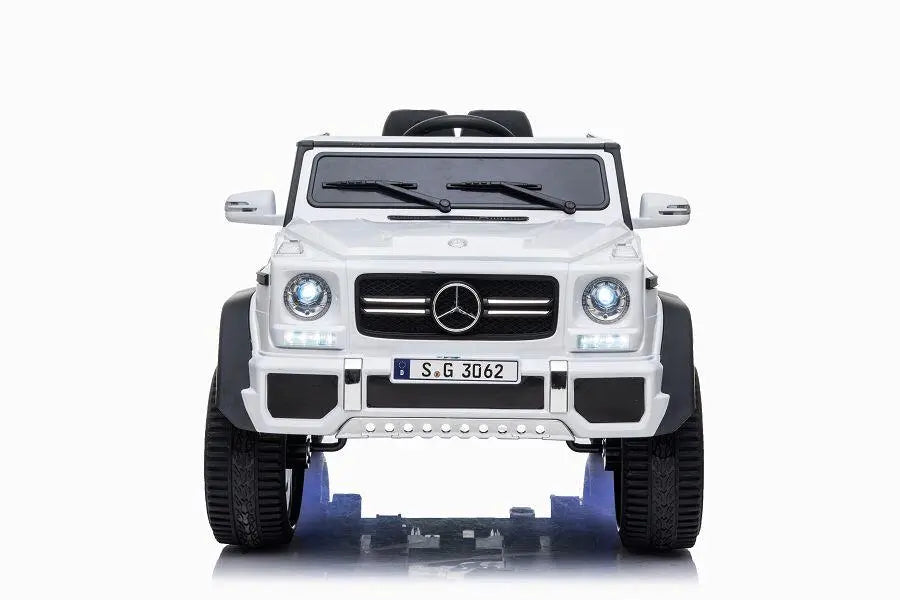 Mercedes G650 Maybach 2-Sitzer Kinder Elektroauto XXL lizenziert in weiß oder blau – Leder, 12km/h, EVA, Fernbedienung, MP3