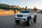 Mercedes G650 Maybach 2-Sitzer Kinder Elektroauto XXL lizenziert in weiß oder blau – Leder, 12km/h, EVA, Fernbedienung, MP3