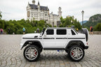 Mercedes G650 Maybach 2-Sitzer Kinder Elektroauto XXL lizenziert in weiß oder blau – Leder, 12km/h, EVA, Fernbedienung, MP3