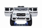 Mercedes G650 Maybach 2-Sitzer Kinder Elektroauto XXL lizenziert in weiß oder blau – Leder, 12km/h, EVA, Fernbedienung, MP3