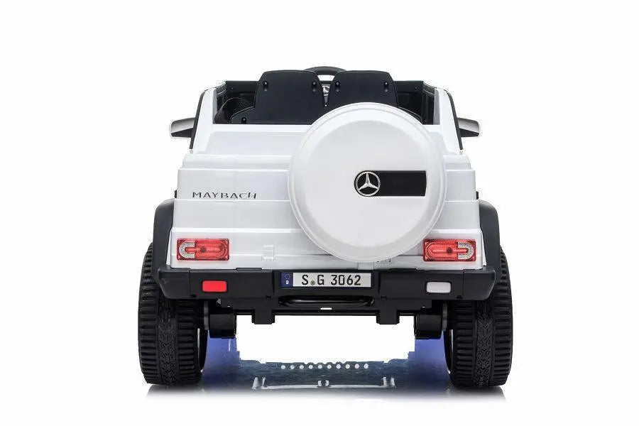 Mercedes G650 Maybach 2-Sitzer Kinder Elektroauto XXL lizenziert in weiß oder blau – Leder, 12km/h, EVA, Fernbedienung, MP3